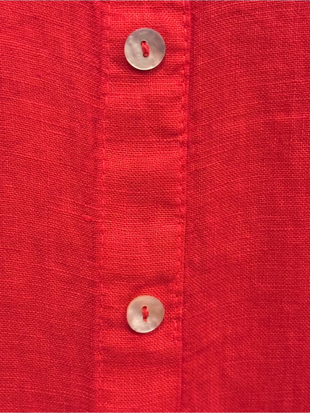 Terzo Millennio Made in Italy 100% Linen Tunic Top Size L Coral red - Picture 3 of 5